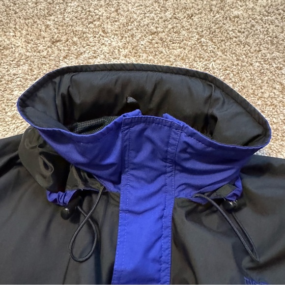 The North Face Jacket Mens Large Blue Black Hooded Full Zip Long Sleeve - Picture 7 of 13